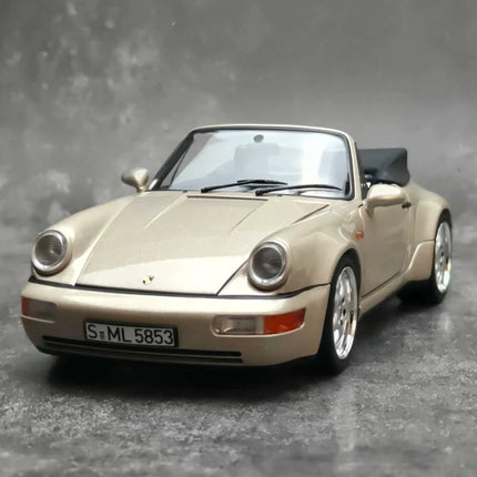 Norev Porsche 911 Carrera 2 Turbo 1992 Gold 1:18 Diecast Model Car - studio product photo of the scale model