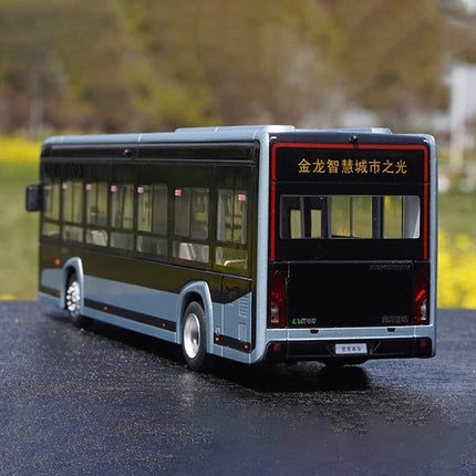 Original Manufacturer King Long XMQ6105G Bus with Lights 1:38 Diecast Model Bus - model display piece for collectors