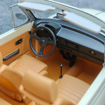 Norev Volkswagen Beetle 1303 Cabriolet Yellow 1:18 Diecast Model Car - scale replica for enthusiasts