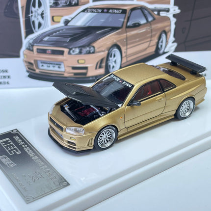 Car King HEC2026 Exhibition Limited Edition Collection Gold 1:64 Diecast Model Car - hand-finished display model