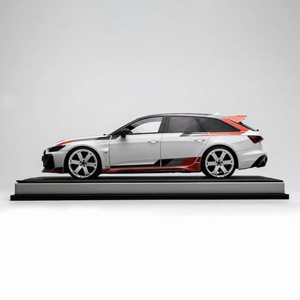 Motorhelix Audi RS6 Avant GT Acona White 1:18 Resin Model Car - collectible scale model car
