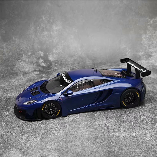AutoArt McLaren MP4-12C GT3 Blue 1:18 Diecast Model Car - studio product photo of the scale model