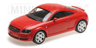 Red Audi TT 1:18 diecast model car with detailed wheels and realistic coupe design