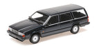 1:18 scale black diecast station wagon model car with detailed wheels and windows