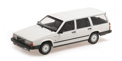 White diecast Volvo 740 estate 1:18 scale model car with detailed exterior