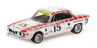 1:18 scale diecast classic race car model, white with red accents and racing number 15.
