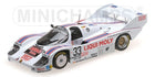 1:18 scale Porsche 956 race car diecast model, white with racing livery and detailed decals