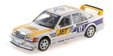 1:18 scale diecast Mercedes-Benz DTM model car with JET racing livery and rear spoiler