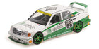 1:18 scale diecast Mercedes-Benz race car in white and green with detailed sponsor decals