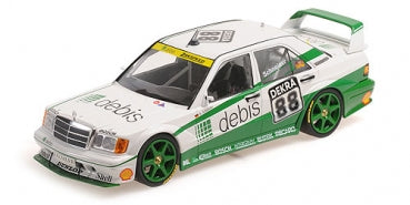 1:18 scale diecast Mercedes-Benz racing model car, white with green livery and decals