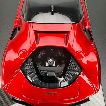 Vehicle Art Ferrari SF90 Metallic Red 1:18 Resin Model Car - scale model for display