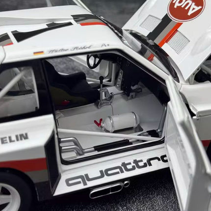 AutoArt 1986 Audi Quattro S1 Rally Monte Carlo 1:18 Diecast Model Car - hand-finished display model