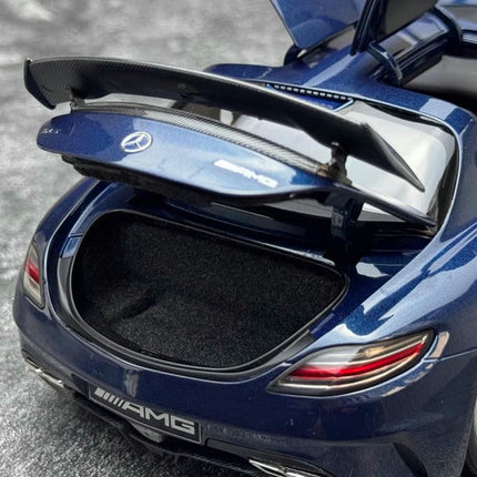 Minichamps Mercedes-Benz SLS AMG Roadster Metallic Blue 1:18 Diecast Model Car - premium scale model collectible