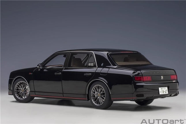 AutoArt Toyota Century GRMN Black 1:18 Diecast Model Car - studio product photo of the scale model