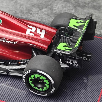 Kilo NZG Alfa Romeo F1 C43 Zhou Guanyu Belgium GP Red 1:18 Diecast Model Car - premium collector scale model