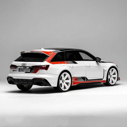 Motorhelix Audi RS6 Avant GT Acona White 1:18 Resin Model Car - detailed die-cast style model