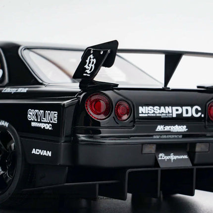 GT Spirit Nissan Skyline GT-R R34 LB-Works Black 1:18 Diecast Model Car - collector display piece