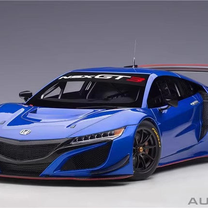 AutoArt Honda NSX GT3 2018 Blue 1:18 Diecast Model Car - collectible scale model car