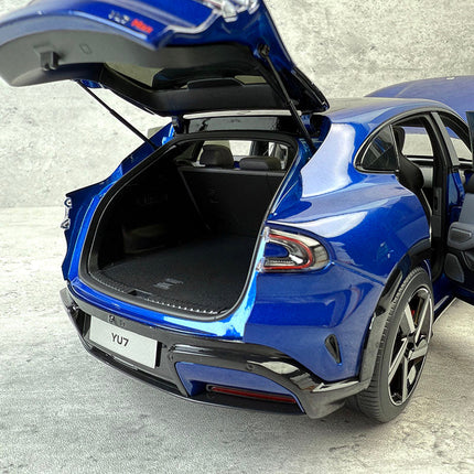 YX Car Model Xiaomi YU7 Blue 1:18 Diecast Model Car - scale replica for enthusiasts