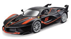 1:18 scale black Ferrari race car diecast model with red stripes and number 5 detailing