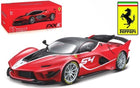 1:18 scale red Ferrari FXX K diecast model car with number 54, Bburago box and Ferrari logo