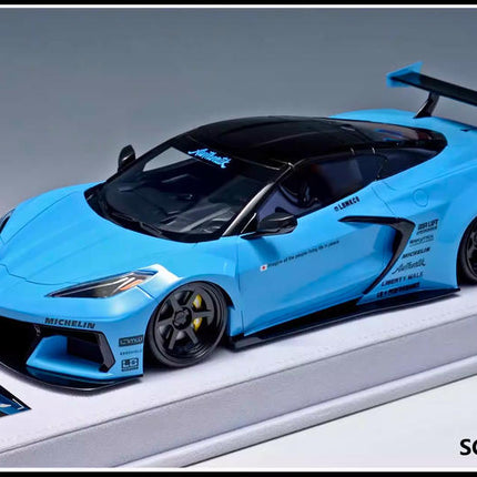 BBA Chevrolet Corvette C8 Crystal Display Box 1:18 Resin Model Car - detailed model car replica