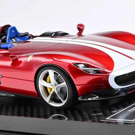 CE Ferrari Monza SP2 Metallic Red 1:18 Resin Model Car - premium collector scale model