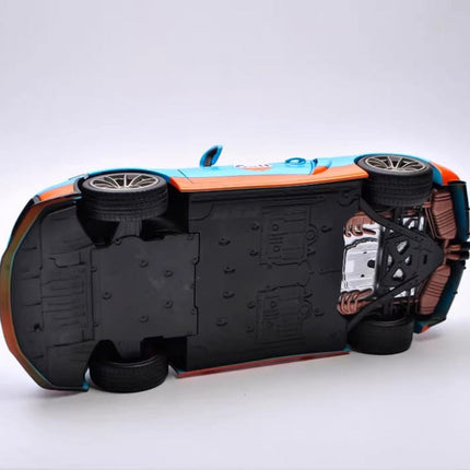 Schuco Porsche Cayman GT4 Gulf Edition 1:18 Diecast Model Car - scale model collectible piece