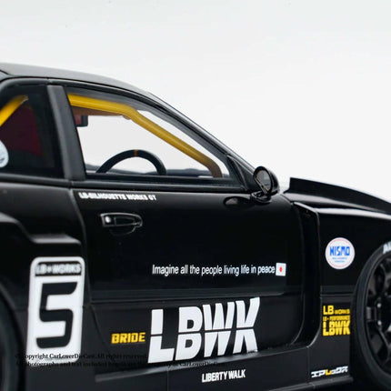 GT Spirit Nissan Skyline GT-R R34 LB-Works Black 1:18 Diecast Model Car - scale replica for enthusiasts