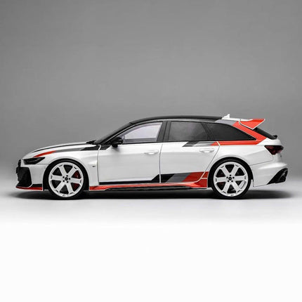 Motorhelix Audi RS6 Avant GT Acona White 1:18 Resin Model Car - premium collector scale model