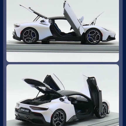 BBR Limited Edition Maserati MC20 White 1:18 Diecast Model Car - fine scale model replica