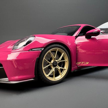 Norev Porsche 911 GT3 Rose Red 1:18 Diecast Model Car - premium scale model collectible