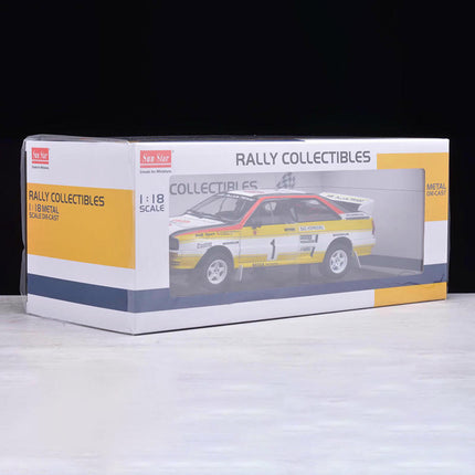 Sun Star Audi Quattro A2 WRC 1984 #1 Yellow 1:18 Diecast Model Car - collector edition scale model