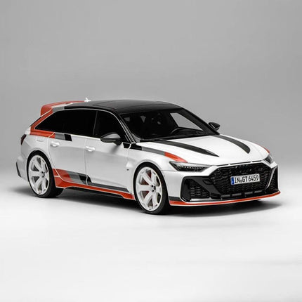 Motorhelix Audi RS6 Avant GT Acona White 1:18 Resin Model Car - collector edition scale model