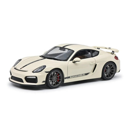 Schuco Porsche Cayman GT4 Off-White 1:18 Diecast Model Car - detailed collector display model