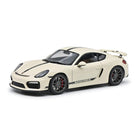 Schuco Porsche Cayman GT4 Off-White 1:18 Diecast Model Car - detailed collector display model