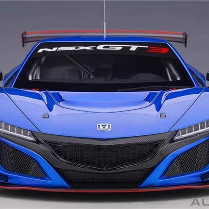 AutoArt Honda NSX GT3 2018 Blue 1:18 Diecast Model Car - fine detailed model replica