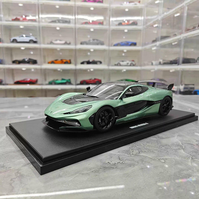 GT Spirit Rimac Nevera R Light Green GT547 1:18 Resin Model Car - studio product photo of the scale model