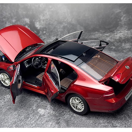 YX Car Model Volkswagen New Lamando Hot Red 1:18 Diecast Model Car - collector display piece