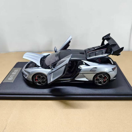 Original Model BYD Yangwang U9 EV Hypercar Silver 1:18 Diecast Model Car - collector edition scale model