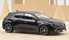 1:18 scale black diecast model car hatchback with detailed wheels and sporty design