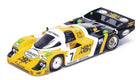 1:18 scale diecast yellow and black race car model with detailed decals and sponsor logos