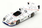 1:18 scale white Porsche race car model with number 12, detailed sponsor decals, large rear wing