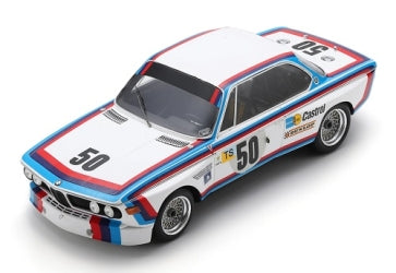 1:18 scale white BMW race car diecast model with number 50 and racing decals