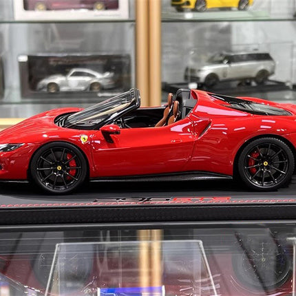 BBR Ferrari 296 GTS Supercar Red 1:18 Resin Model Car - premium collector scale model