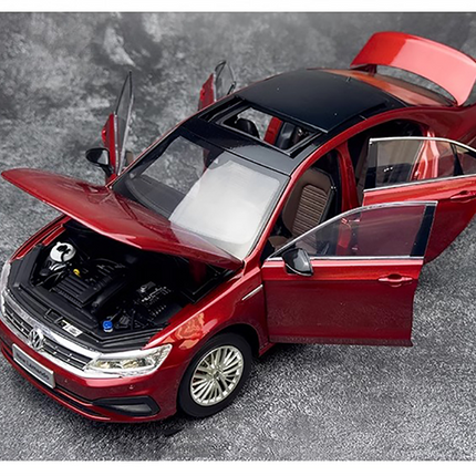 YX Car Model Volkswagen New Lamando Hot Red 1:18 Diecast Model Car - scale replica for enthusiasts