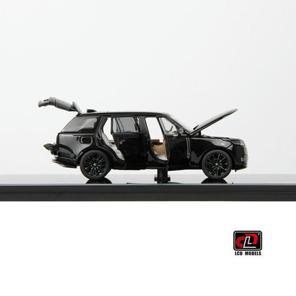 LCD Model Range Rover Black Full-Open With Acrylic Display 1:43 Diecast Model Car - showroom-quality model replica