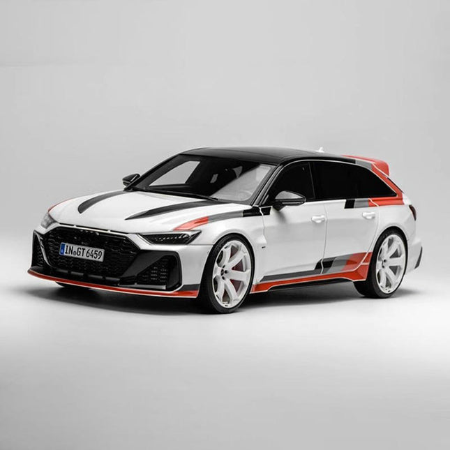 Motorhelix Audi RS6 Avant GT Acona White 1:18 Resin Model Car - detailed collector display model
