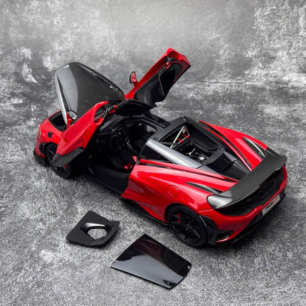 HPD McLaren 765LT Red 1:18 Diecast Model Car - detailed die-cast style model