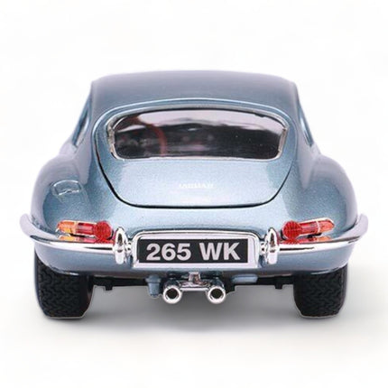 Bburago 1:18 1961 Jaguar E Type Coupe Blue Metallic Diecast Model Car - premium collector scale model